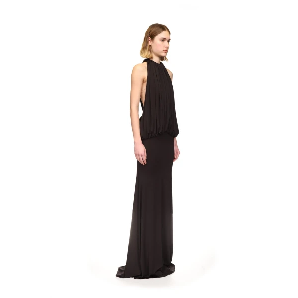 David Koma Open Back And Drape Gown, view 4