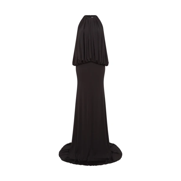 David Koma Open Back And Drape Gown