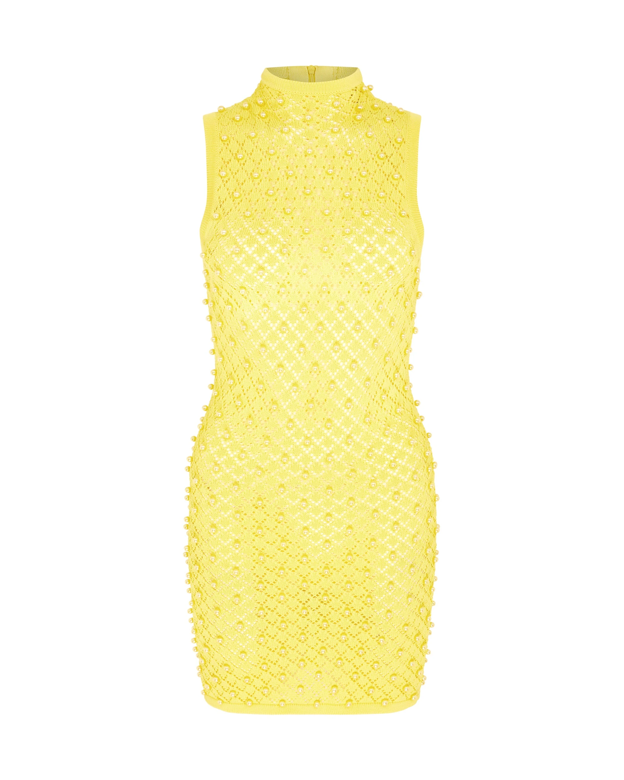 David Koma Pearl Embellished Knit Mini Dress David Koma Pearl Embellished Knit Mini Dress