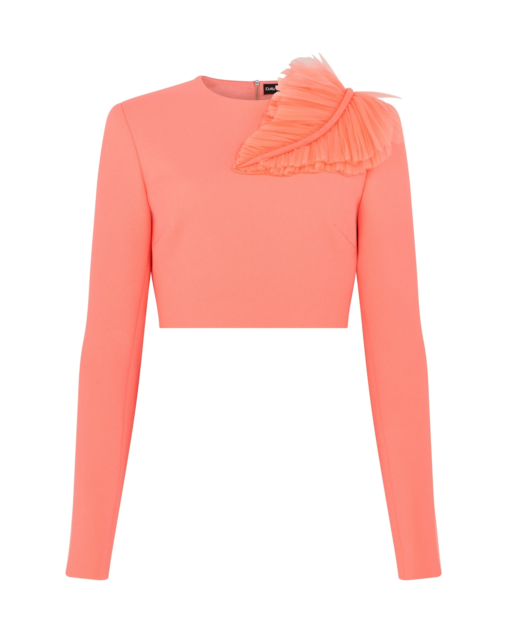 David Koma Pleated Leaf Long Sleeved Top David Koma Pleated Leaf Long Sleeved Top