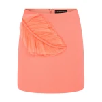 David Koma Pleated Leaf Mini Skirt