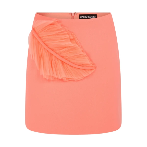 Pleated Leaf Mini Skirt