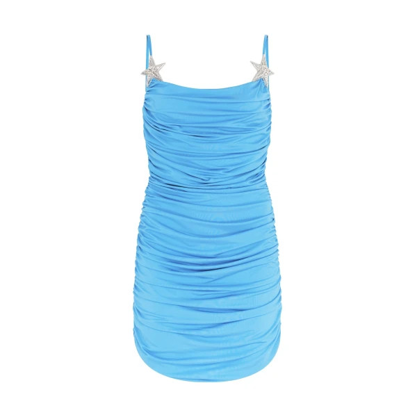 David Koma Ruched Cami Mini Dress With Crystal Stars