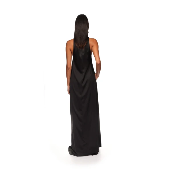 David Koma Satin V Neck Maxi Tunic, view 5