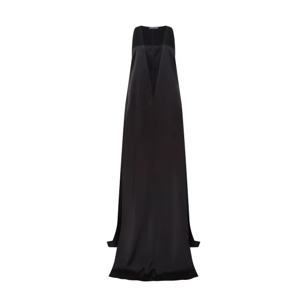 David Koma Satin V Neck Maxi Tunic