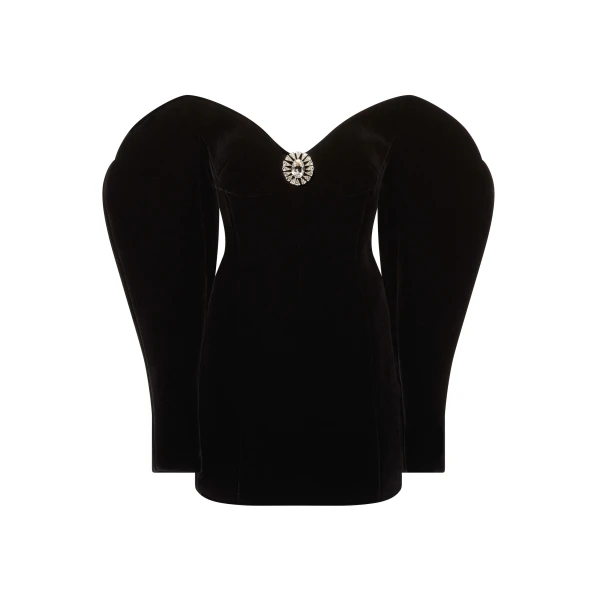 David Koma Sculptured Sleeve And Pendant Mini Dress
