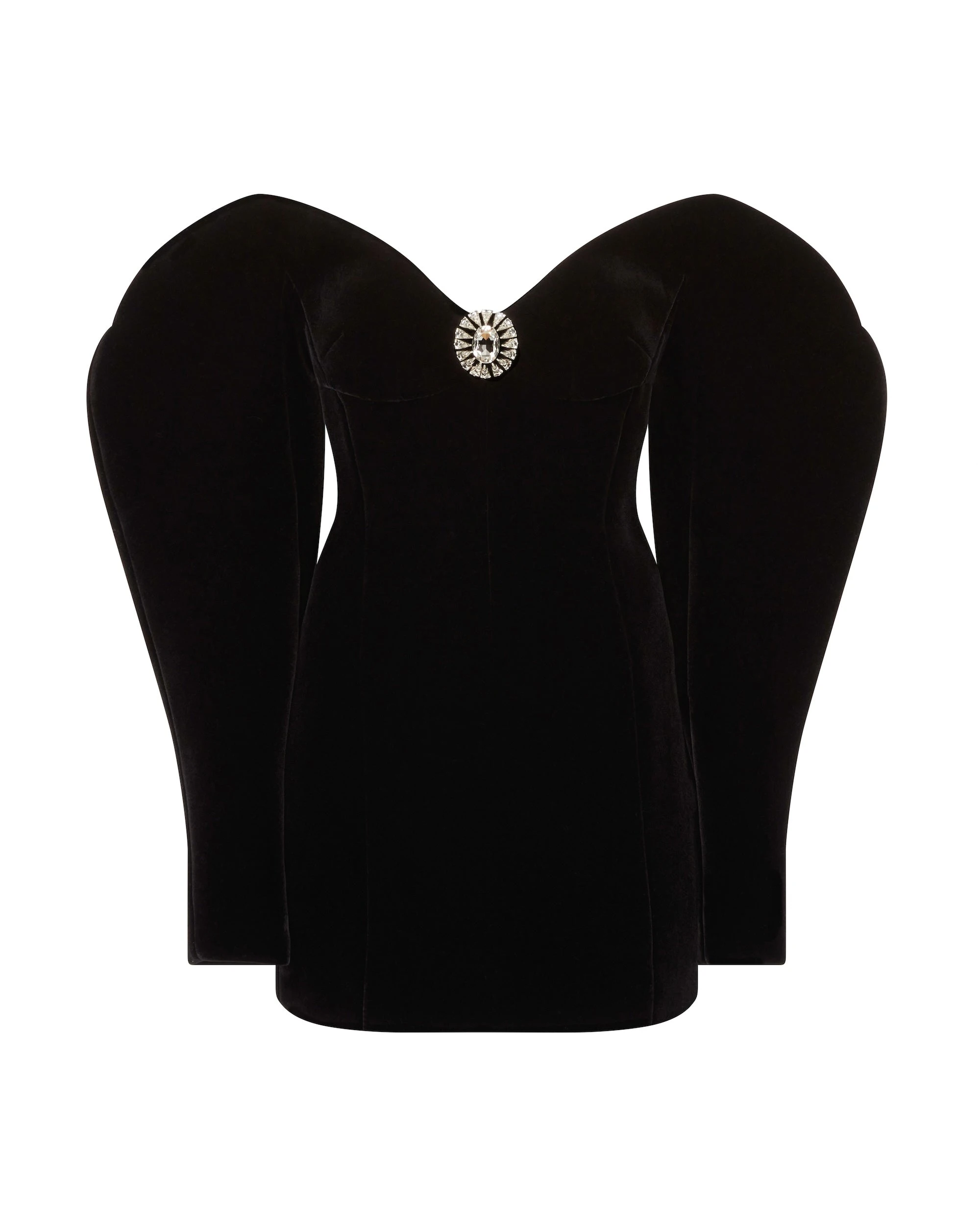 David Koma Sculptured Sleeve And Pendant Mini Dress David Koma Sculptured Sleeve And Pendant Mini Dress
