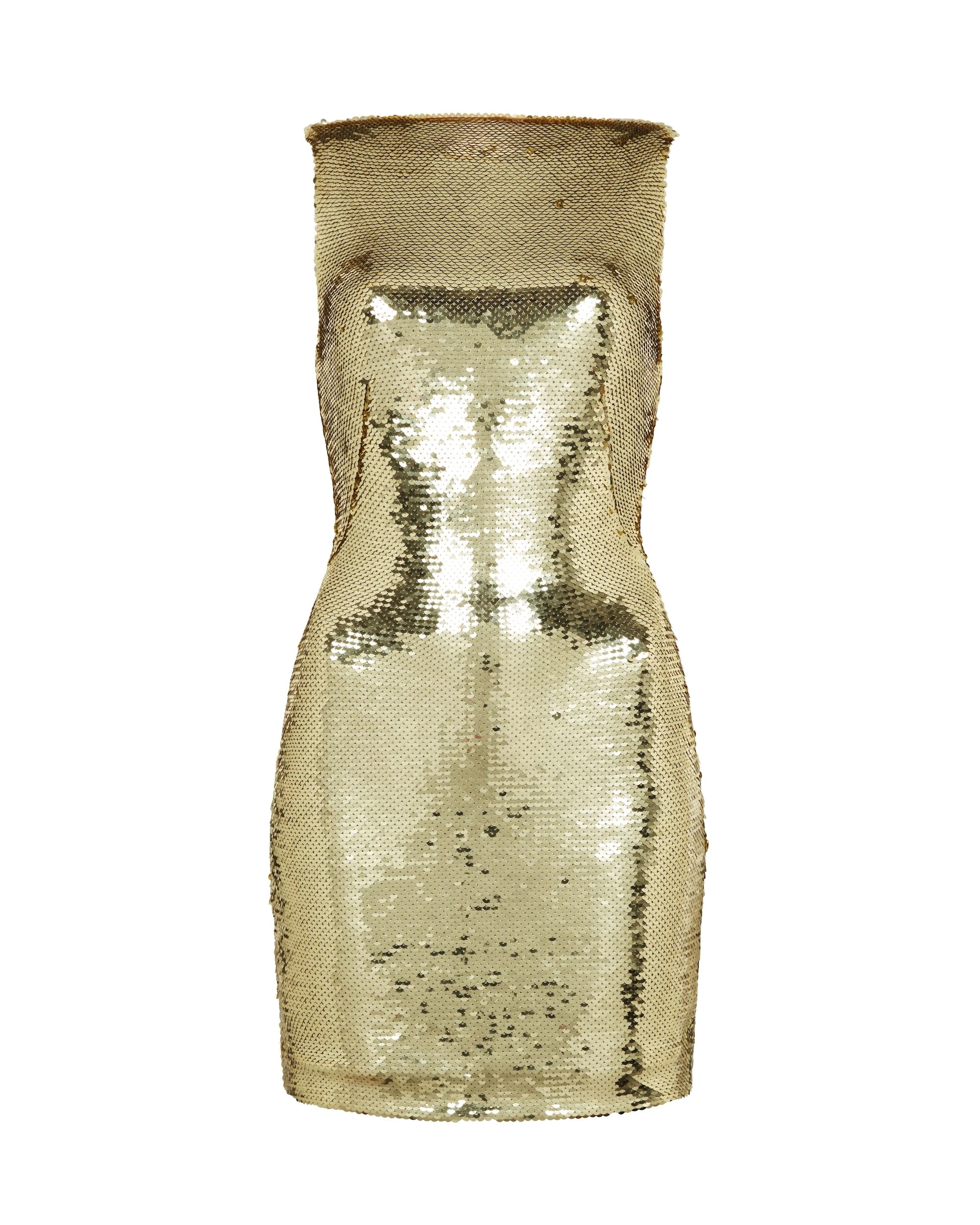 David Koma Sequin Draped Back Mini Dress David Koma Sequin Draped Back Mini Dress