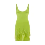 David Koma Sequin Embroidered Mini Knit Dress