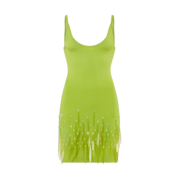 David Koma Sequin Embroidered Mini Knit Dress