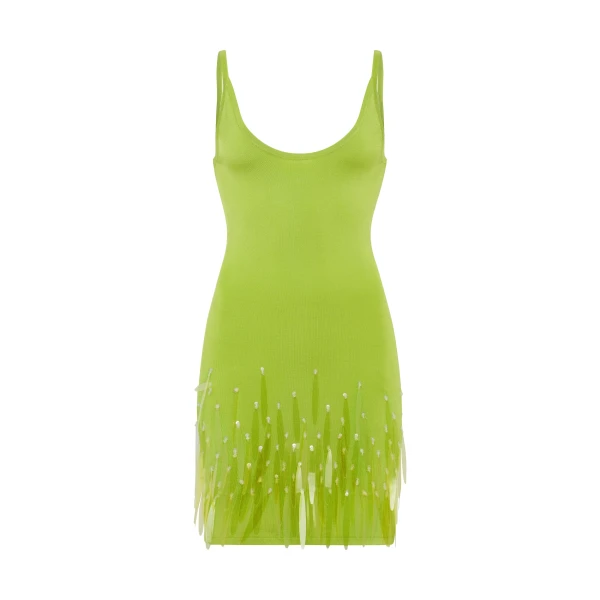 David Koma Sequin Embroidered Mini Knit Dress