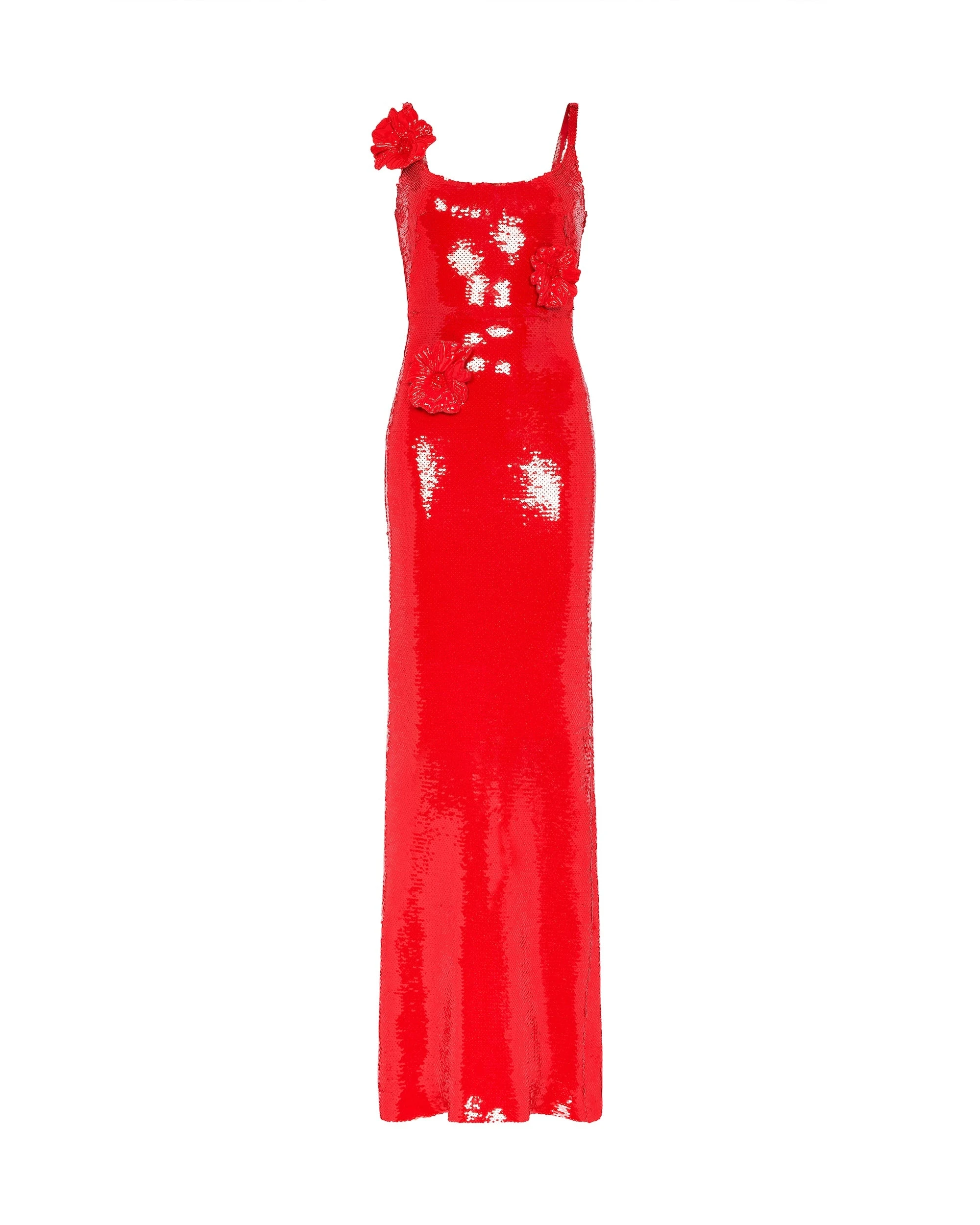 David Koma Sequin Gown With 3D Flowers David Koma Sequin Gown With 3D Flowers