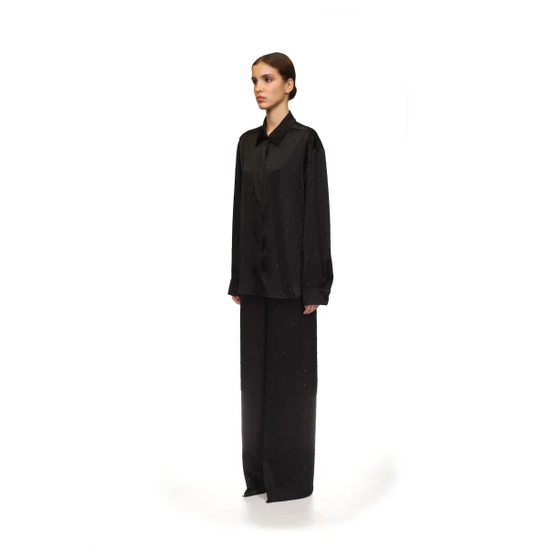 David Koma Star Rhinestone Wide Leg Trousers, view 3