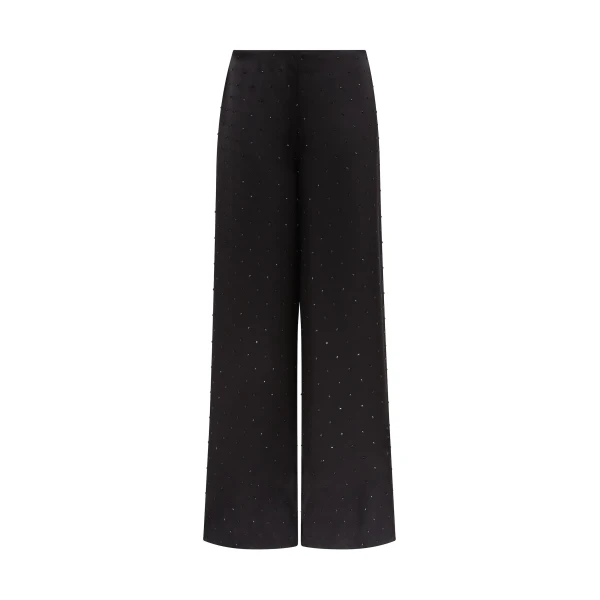 David Koma Star Rhinestone Wide Leg Trousers