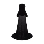 David Koma Strapless Curved Hem Gown With Mesh Skirt