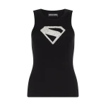 David Koma Supergirl X David Koma Crystal Logo Tank Top