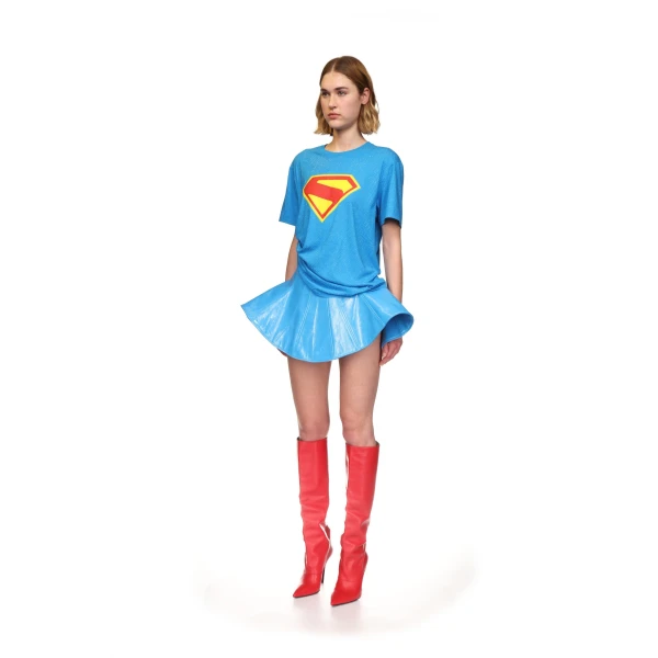 David Koma Supergirl X David Koma Rhinestone T-shirt Top, view 3