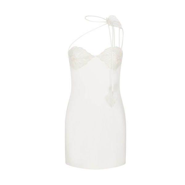 David Koma Thread Leaf Embroidery Mini Dress