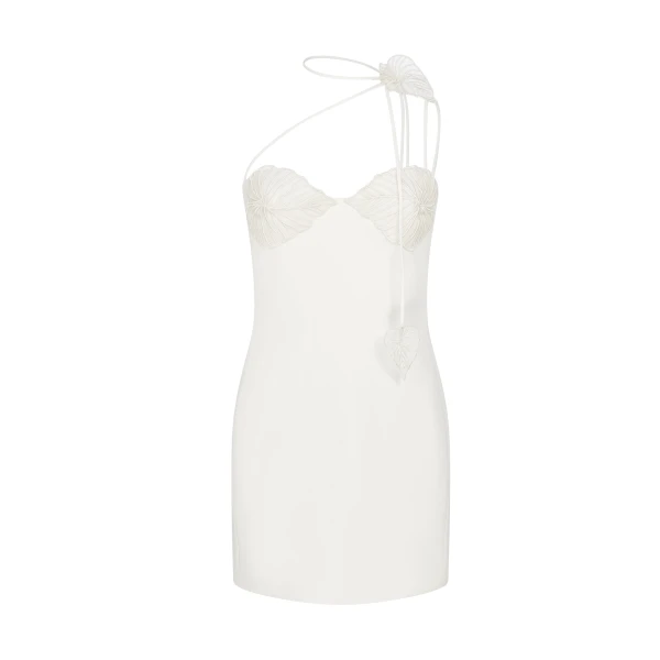 David Koma Thread Leaf Embroidery Mini Dress