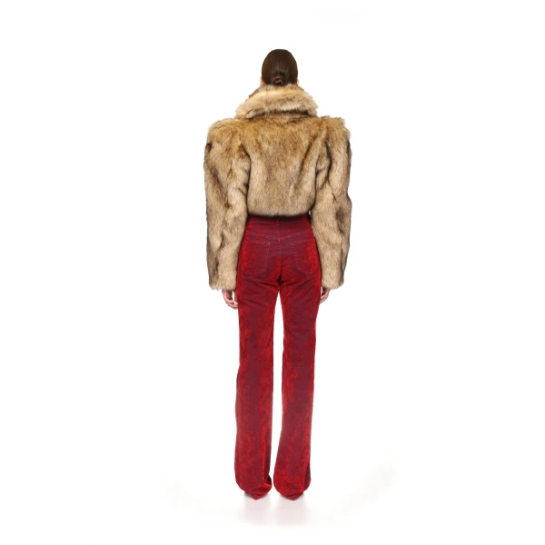 David Koma Velvet Denim Trousers, view 5