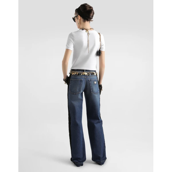 Dolce & Gabbana 5-pocket denim trousers, view 5