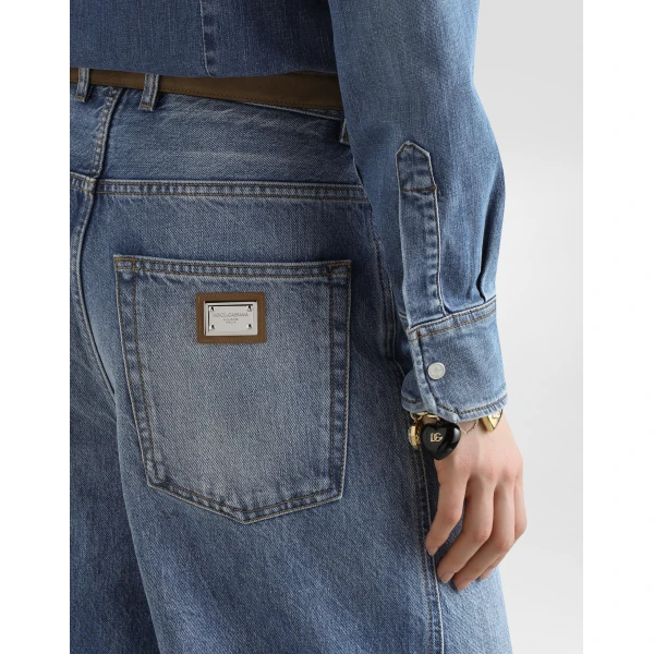 Dolce & Gabbana 5-pocket denim trousers, view 5