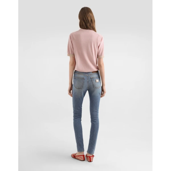 Dolce & Gabbana 5-pocket stretch denim trousers, view 3