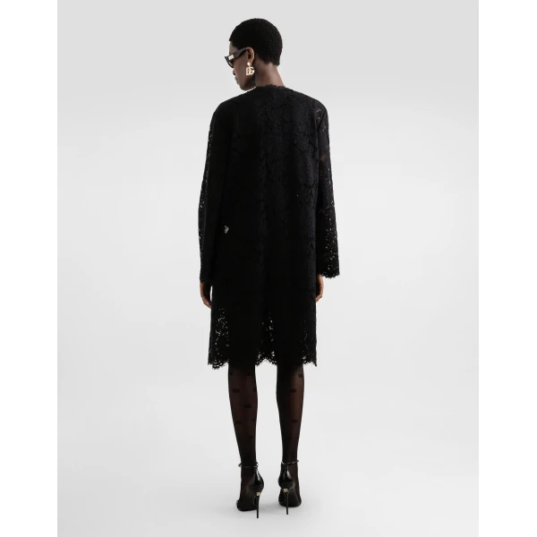 Dolce & Gabbana A line dress in cordonetto lace, view 3
