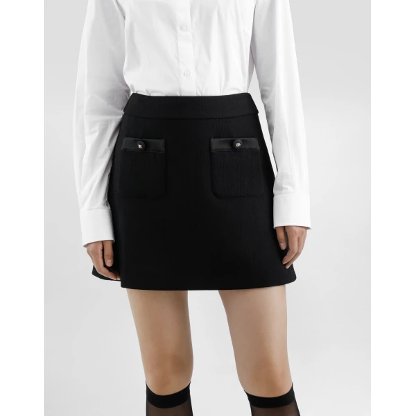 Dolce & Gabbana A-line wool crepe miniskirt Skirt, view 5
