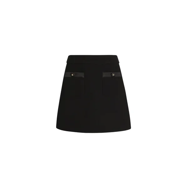 Dolce & Gabbana A-line wool crepe miniskirt Skirt