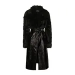 Dolce & Gabbana Alpaca and eel skin single-breasted coat with belt