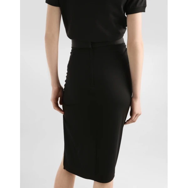 Dolce & Gabbana Asymmetrical jersey skirt with draping, view 5