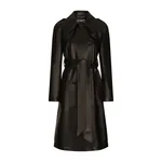 Dolce & Gabbana Belted double-breasted leather coat