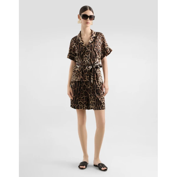 Dolce & Gabbana Belted silk shirt, view 2