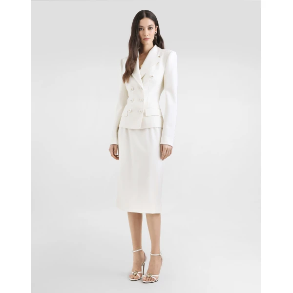 Dolce & Gabbana Bi-stretch twill pencil skirt, view 2
