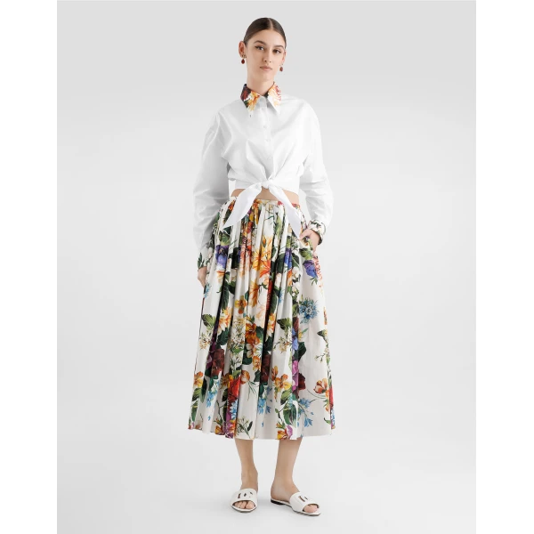 Dolce & Gabbana Bouquet-print poplin shirt, view 2