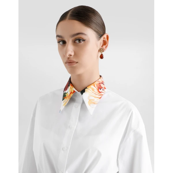 Dolce & Gabbana Bouquet-print poplin shirt, view 4