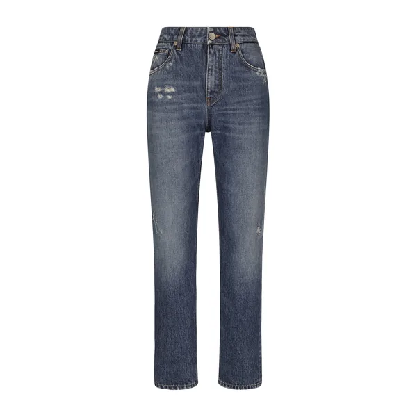 Dolce & Gabbana Boyfriend jeans in medium blue denim