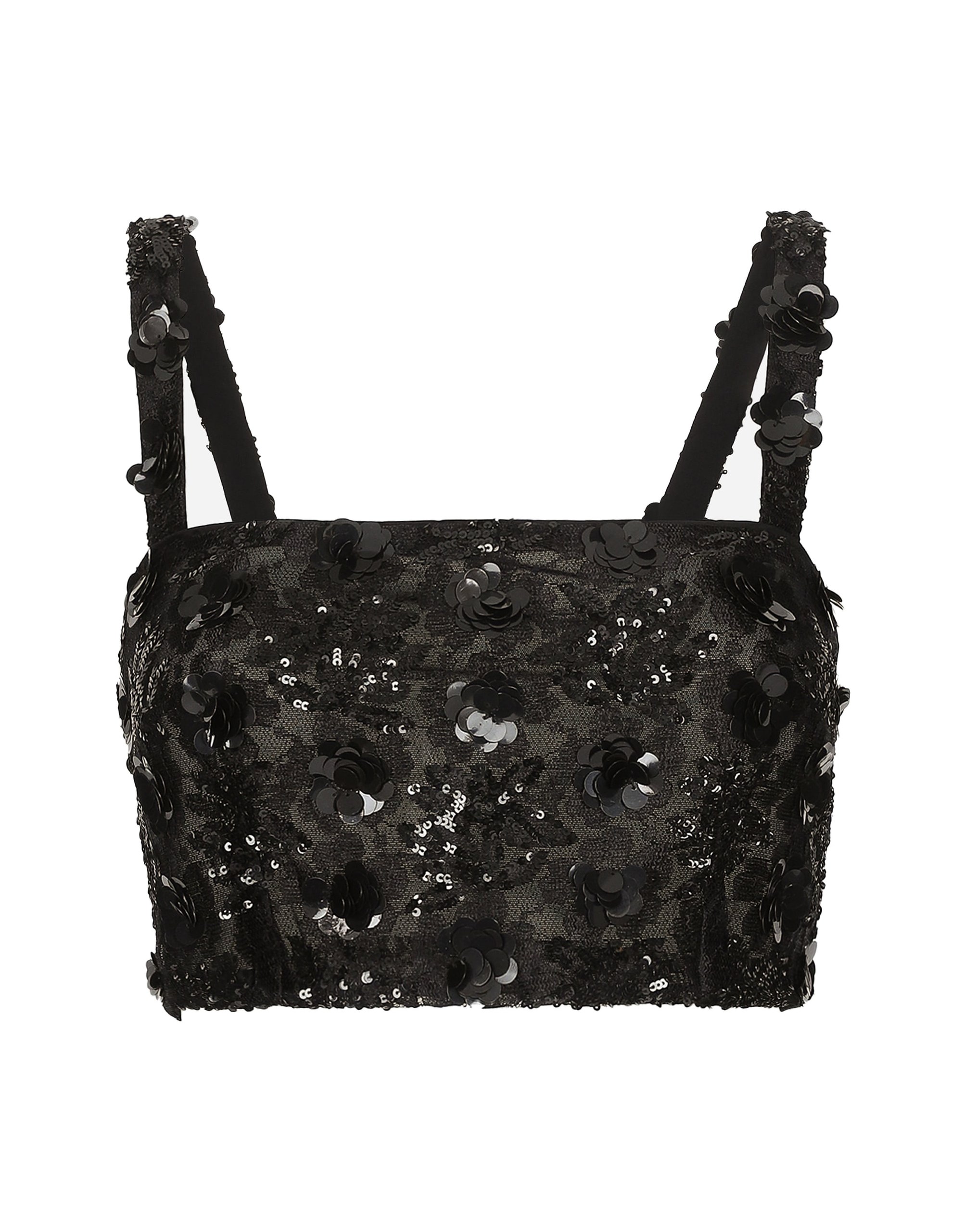 Dolce & Gabbana Bralette top with sequin embroidery