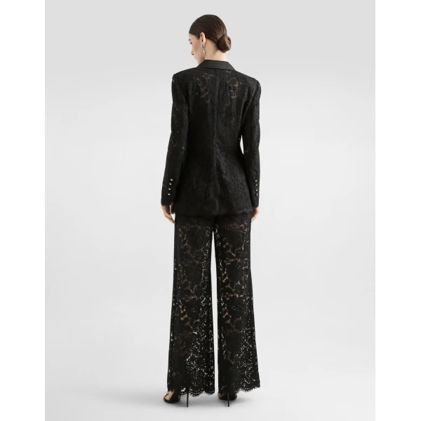 Dolce & Gabbana Branded stretch lace Turlington blazer, view 3