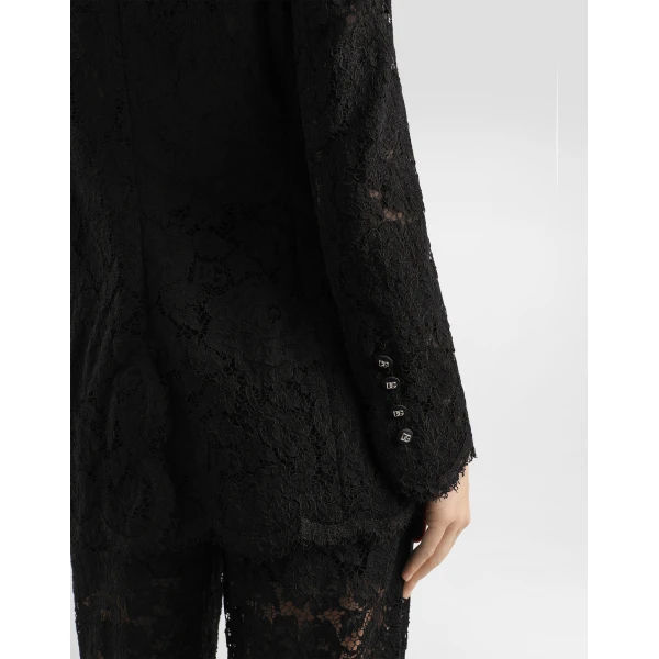 Dolce & Gabbana Branded stretch lace Turlington blazer, view 5