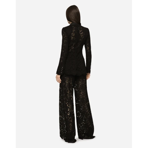 Dolce & Gabbana Branded stretch lace Turlington blazer, view 6
