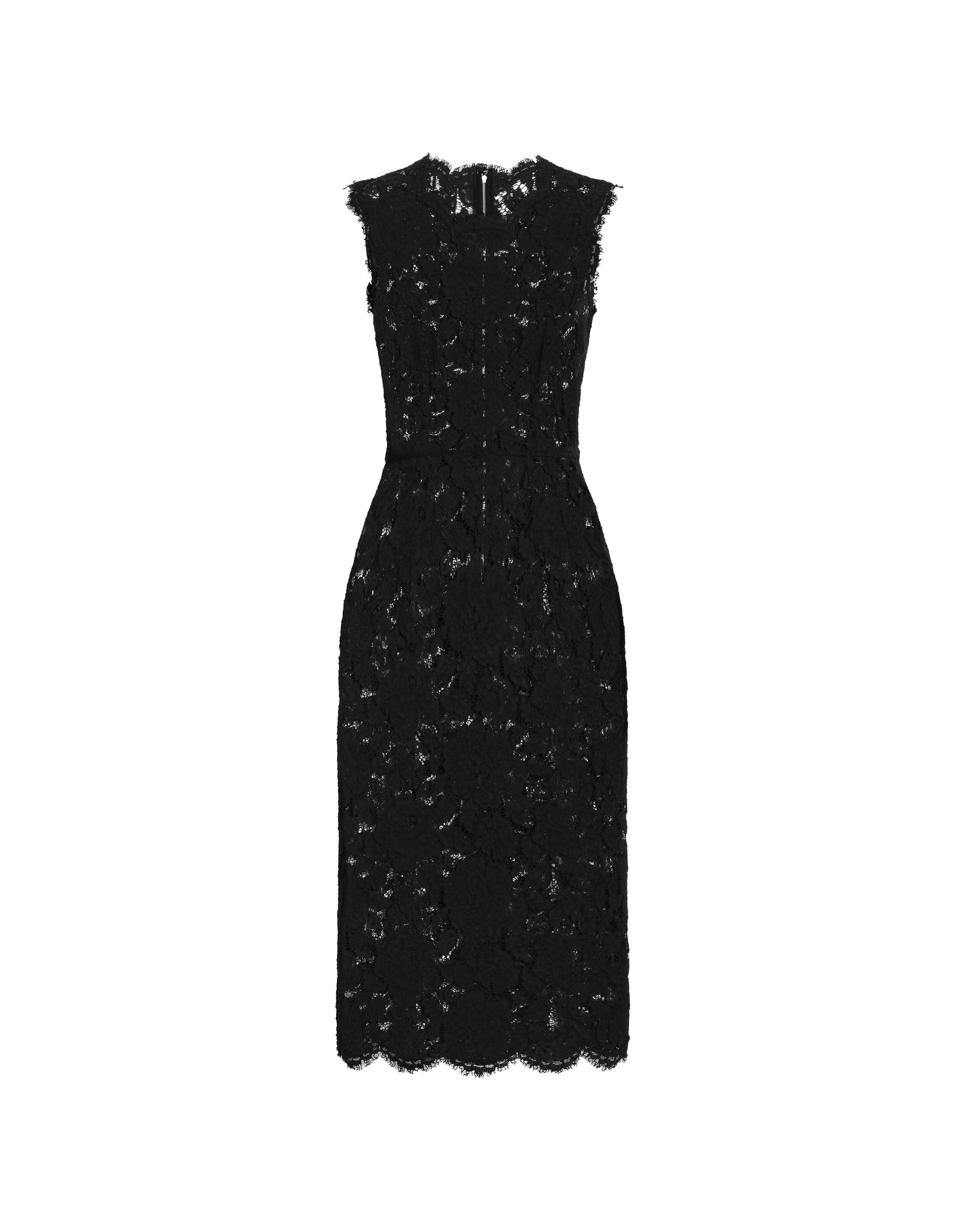 Dolce & Gabbana Branded stretch lace calf-length dress