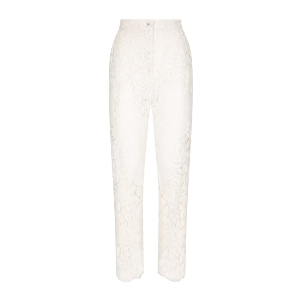Dolce & Gabbana Branded stretch lace pants