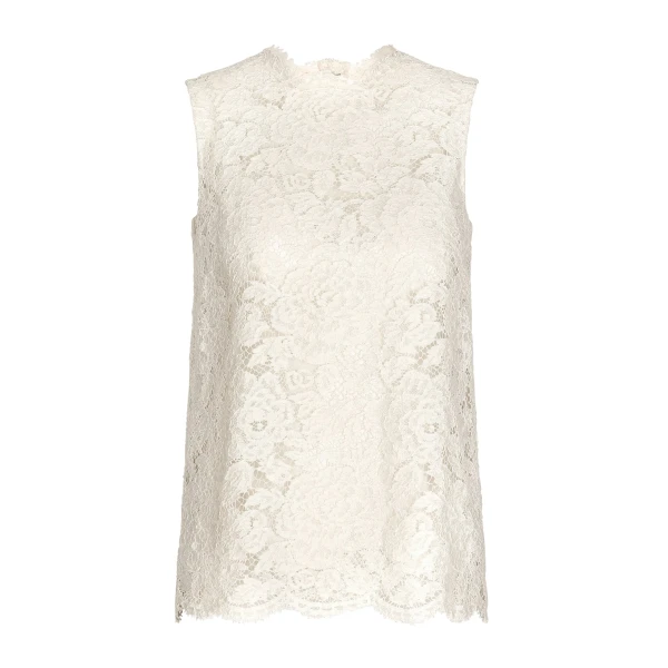 Dolce & Gabbana Branded stretch lace top