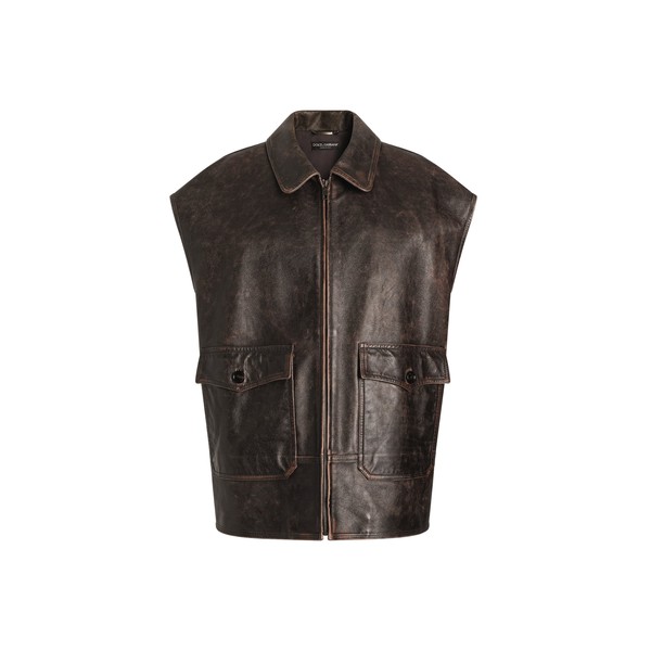 Dolce & Gabbana Bull leather vest