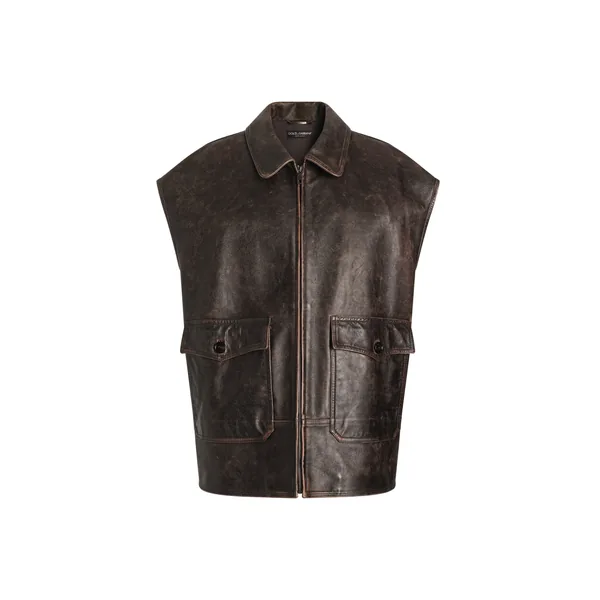 Dolce & Gabbana Bull leather vest