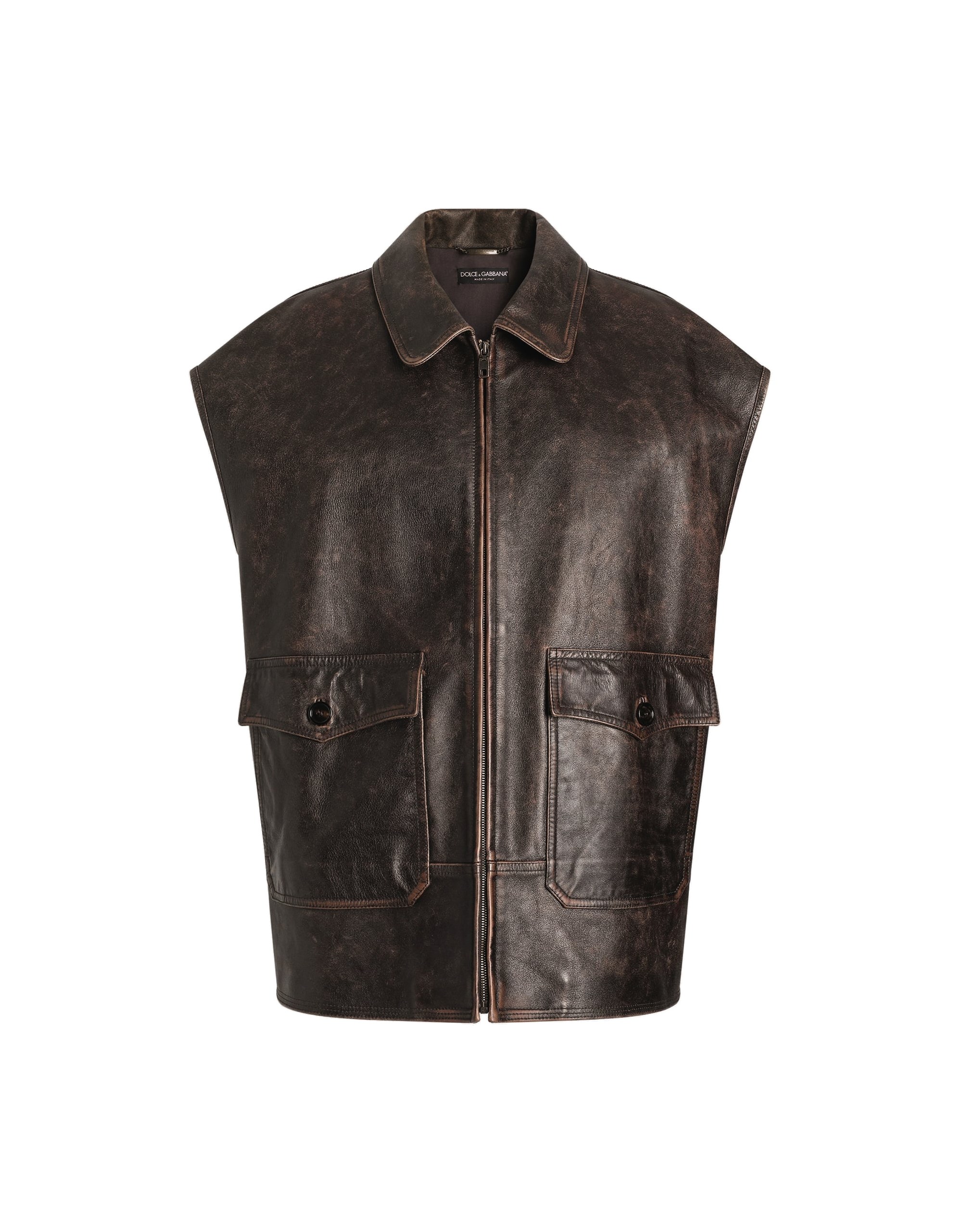 Dolce & Gabbana Bull leather vest
