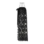 Dolce & Gabbana Calf-length Chantilly lace dress with satin details