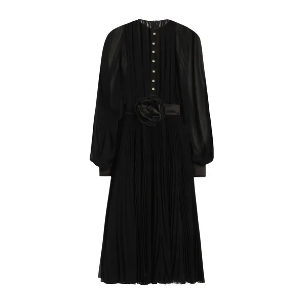 Dolce & Gabbana Calf-length babydoll dress with pleated skirt